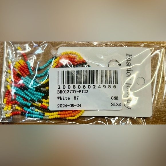 NEW Boutique Western Beaded Tassel Fishhook Fashion Earrings in Glass Rice Beads - Picture 11 of 11